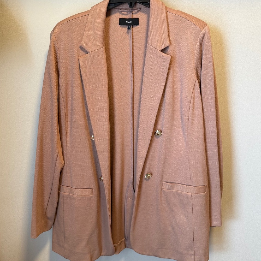 NWOT Next Women's Tan Cotton Blazer size UK18